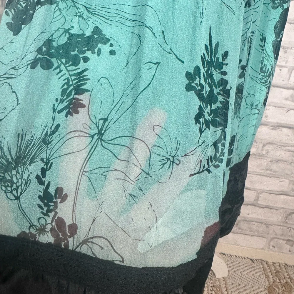 Laundry Shelli Segal Silk Blue Floral Spring Dress - Picture 11 of 13